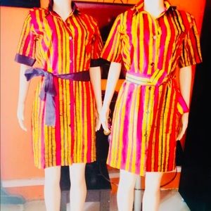 African Ankara (100% cotton) Short dress